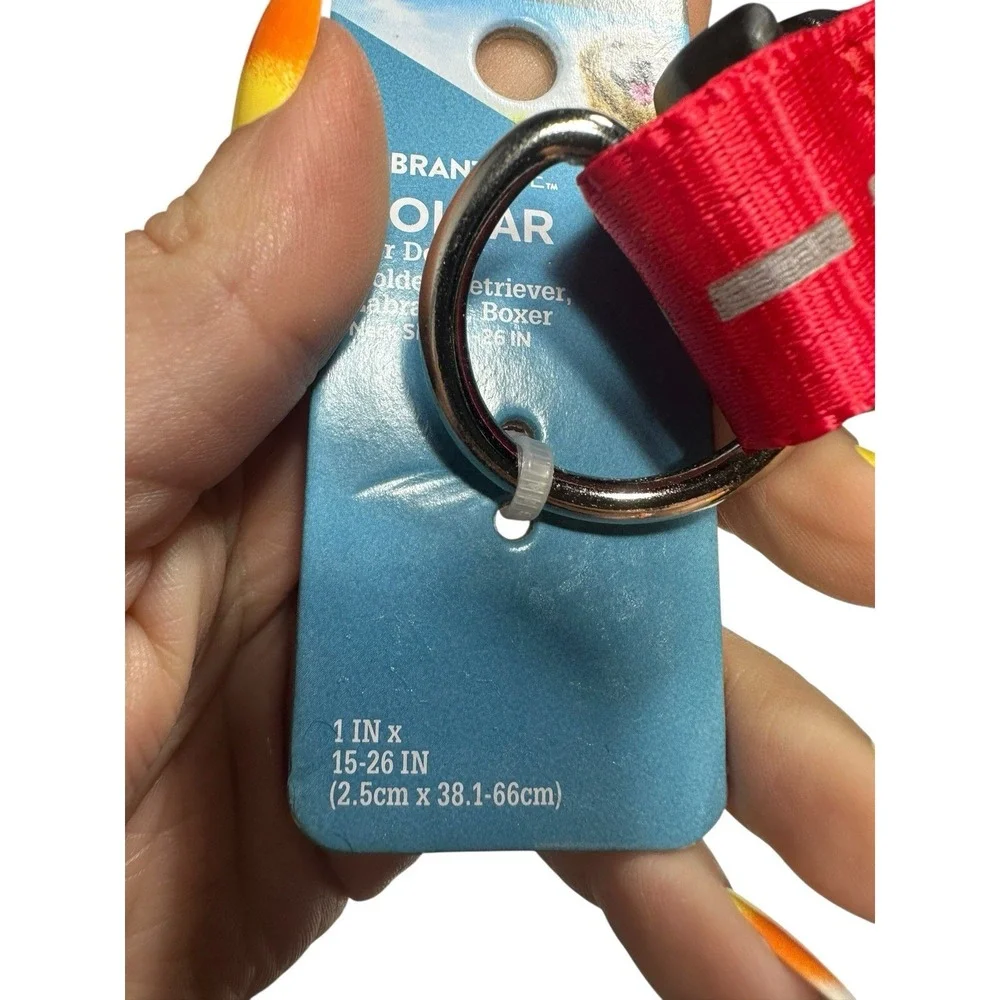 VIBRANT LIFE dog collar SIZE LARGE neck size‎ 15-26 in 50-90 lb reflective